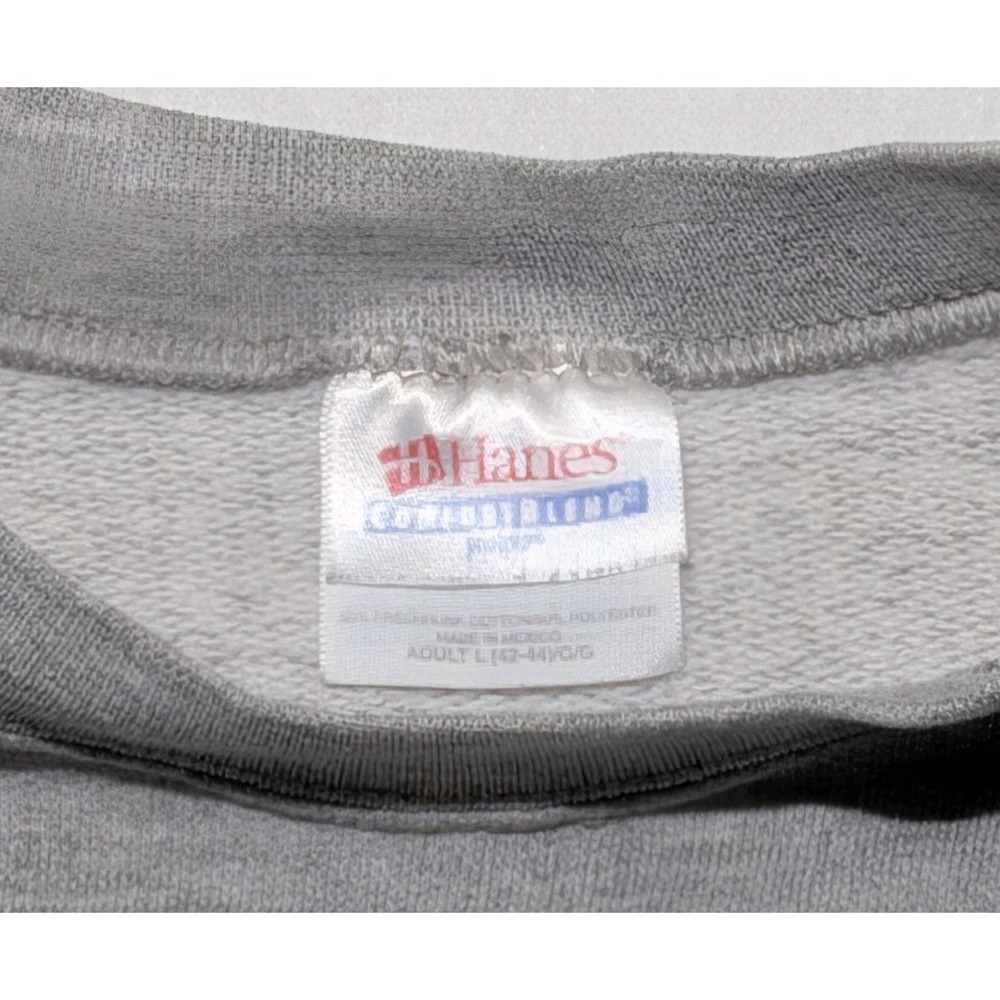 Hanes Aspen Embroidered Crewneck Sweatshirt Mens L Gray Ski Resort 90s - Picture 5 of 13